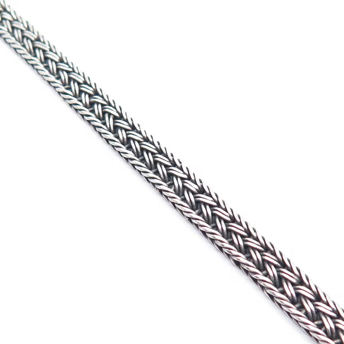 925 Sterling Silver Vintage Wheat Link Bracelet 7"