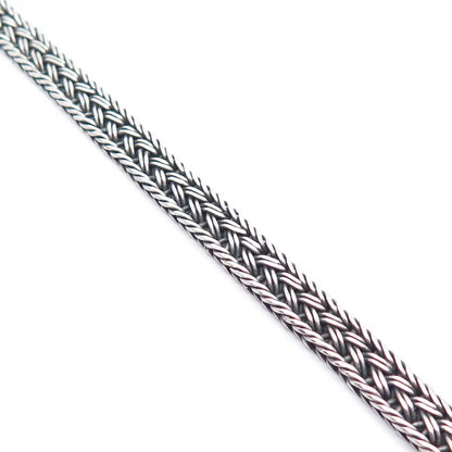 925 Sterling Silver Vintage Wheat Link Bracelet 7"