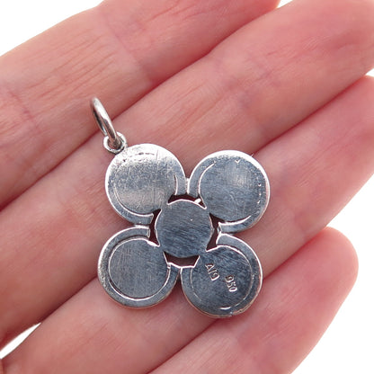 950 Silver Vintage Cross Oxidized Charm Pendant