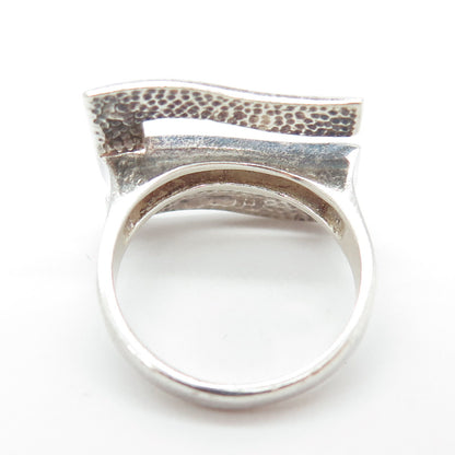 925 Sterling Silver Vintage Lucky Number "2" Modernist Ring Size 9.25