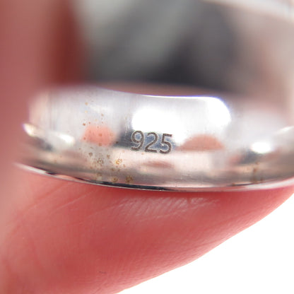 925 Sterling Silver Hammered Band Ring Size 8.25