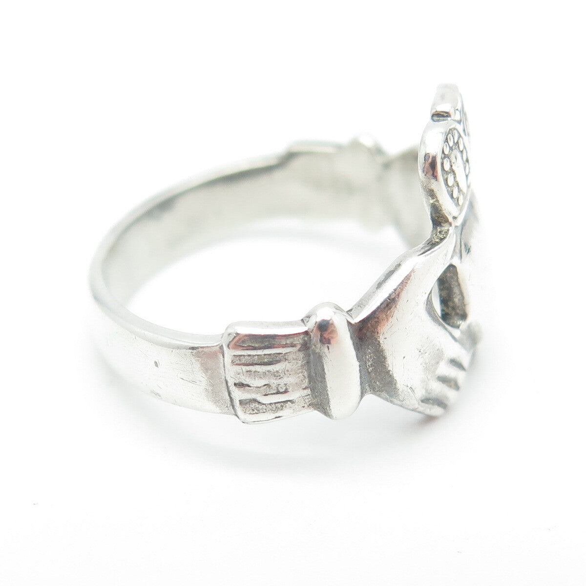 925 Sterling Silver Vintage 1976 OC Ireland Claddgh Ring Size 7.5
