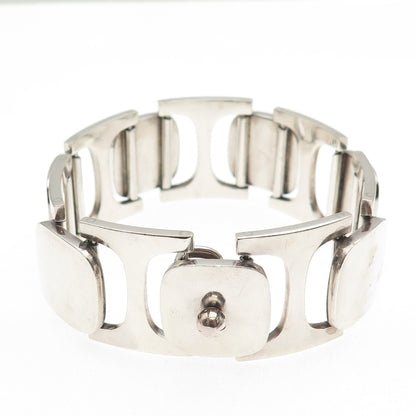 Bent Knudsen 925S Sterling Silver Vintage Denmark Modernist Bracelet 7.25" #77