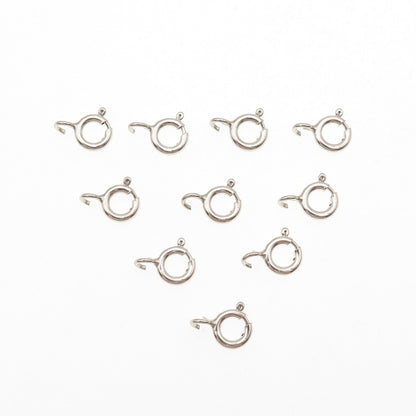 925 Sterling Silver Vintage SET of 10 Spring Ring Lock Clasps
