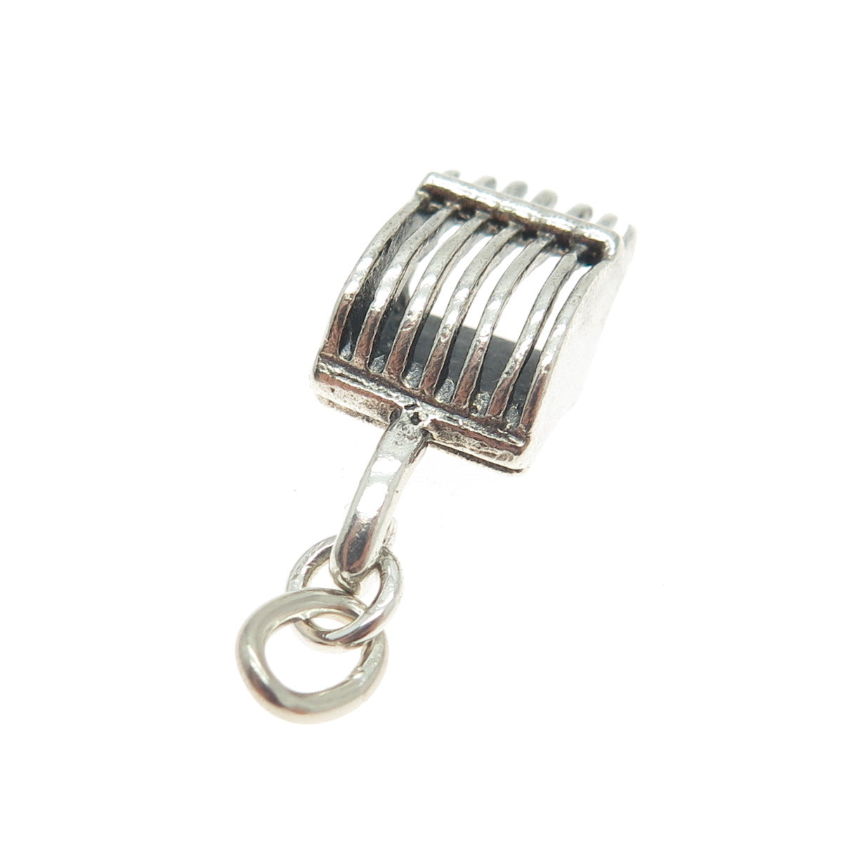 DANECRAFT 925 Sterling Silver Vintage Cranberry Rake Minimalist Charm Pendant