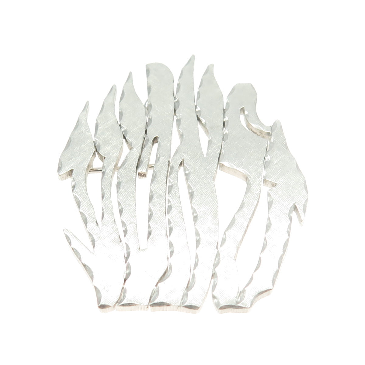 NISSIM HIZME 925 Sterling Silver Vintage Judaica Pin Brooch / Pendant