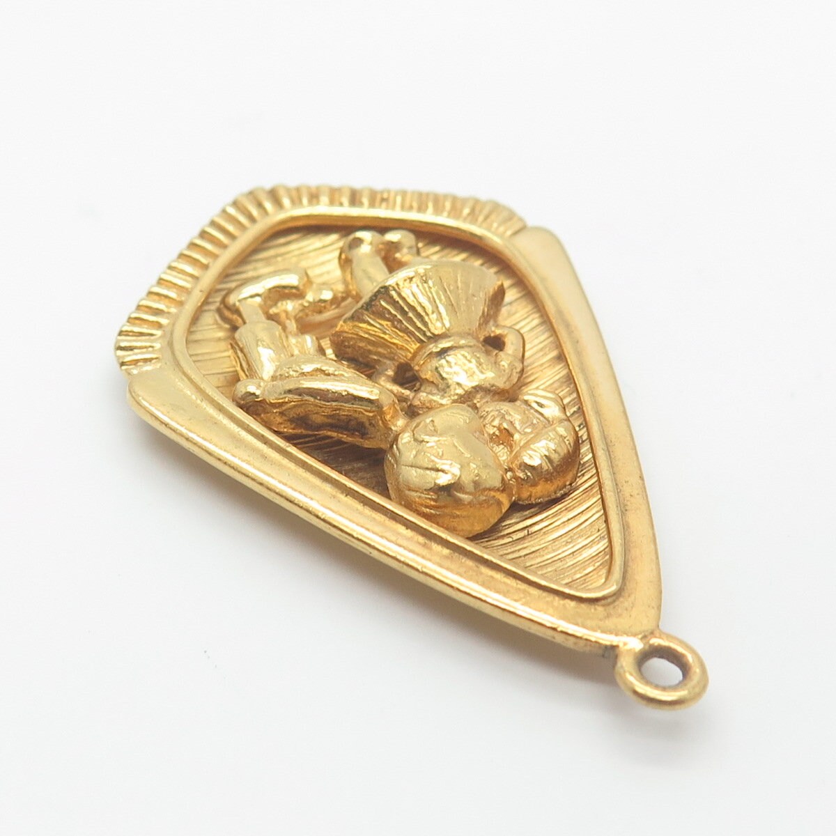 925 Sterling Silver Gold Plated Vintage McM Boy & Girl Pendant