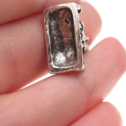 Walt Disney 925 Sterling Silver Vintage Cinderella Castle 3D Charm Pendant