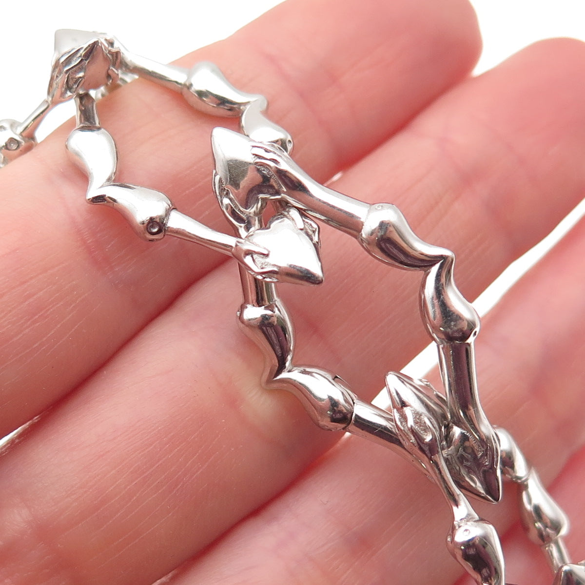 Hard Jewelry 925 Sterling Silver Chain of Addiction Necklace 16"