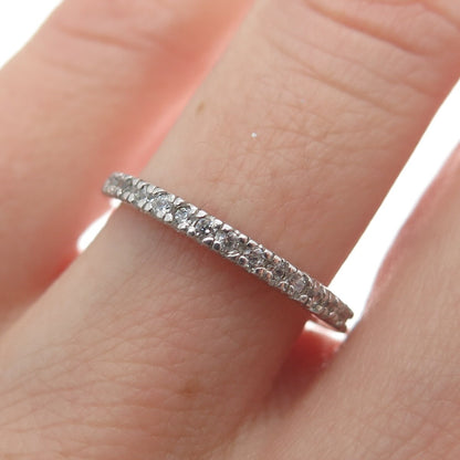 925 Sterling Silver Round-Cut Shaped C Z Ring Size 5.5
