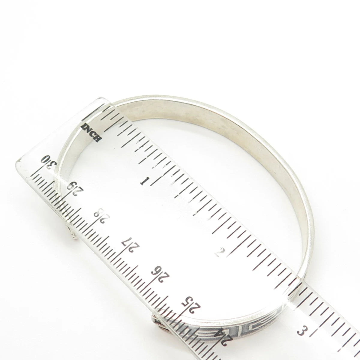 925 Sterling Silver Vintage Mexico Maze Adjustable Cuff Bracelet 7"