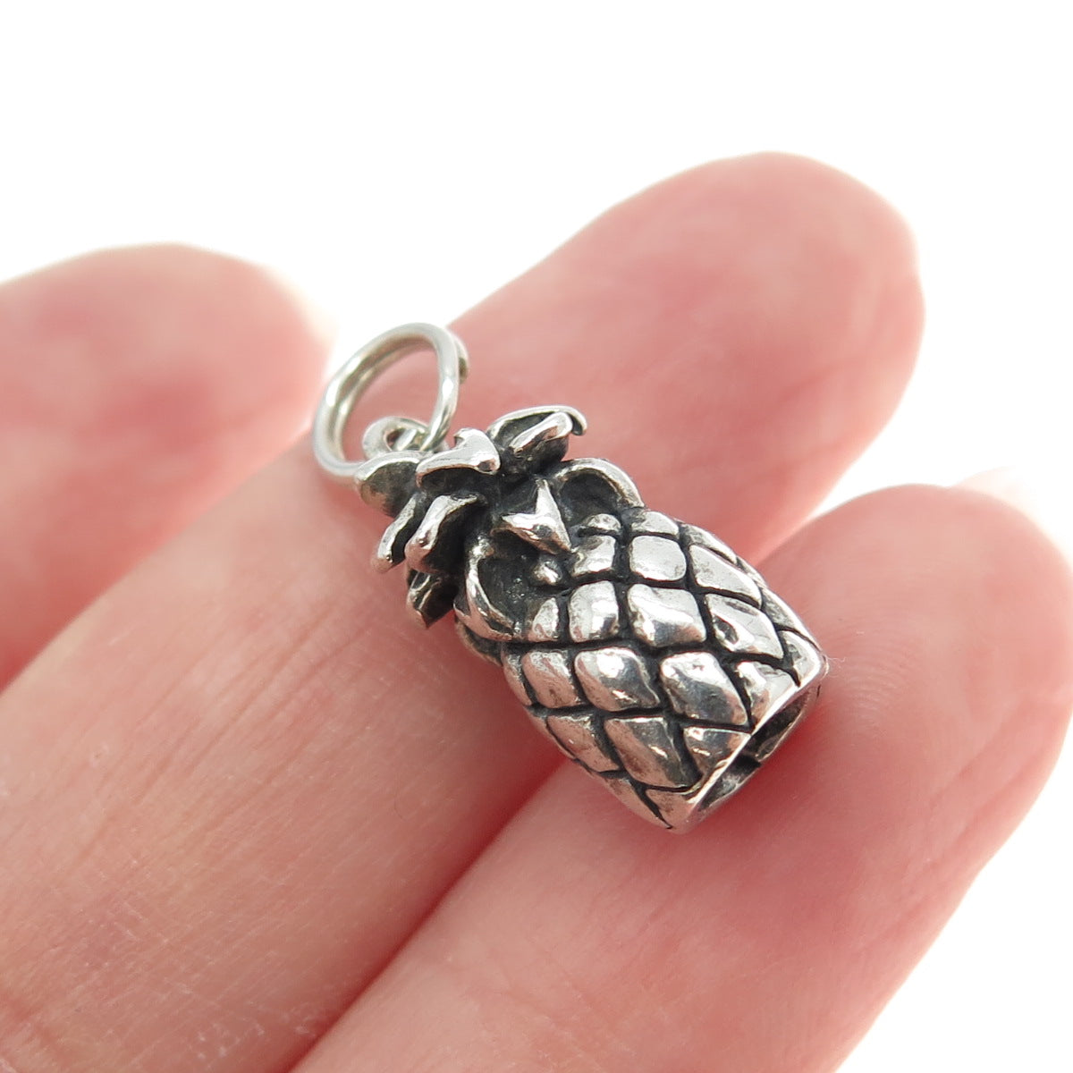 SHUBE 925 Sterling Silver Vintage Pineapple Charm Pendant