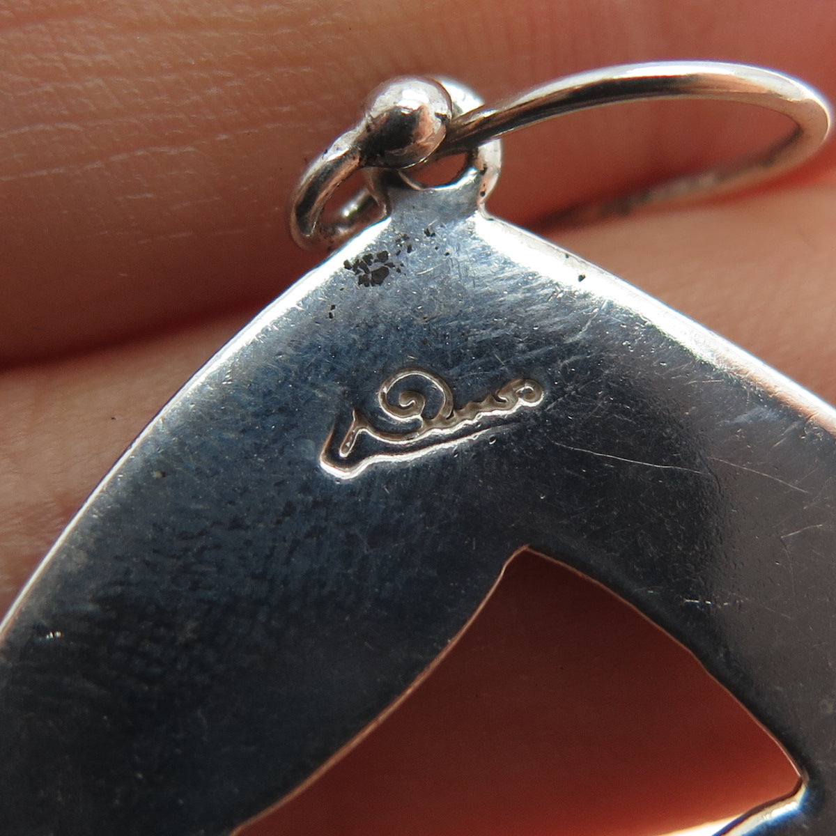 NINOS CHAMMO 925 Sterling Silver Vintage Mexico Modernist Dangle Earrings