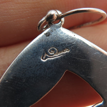 NINOS CHAMMO 925 Sterling Silver Vintage Mexico Modernist Dangle Earrings