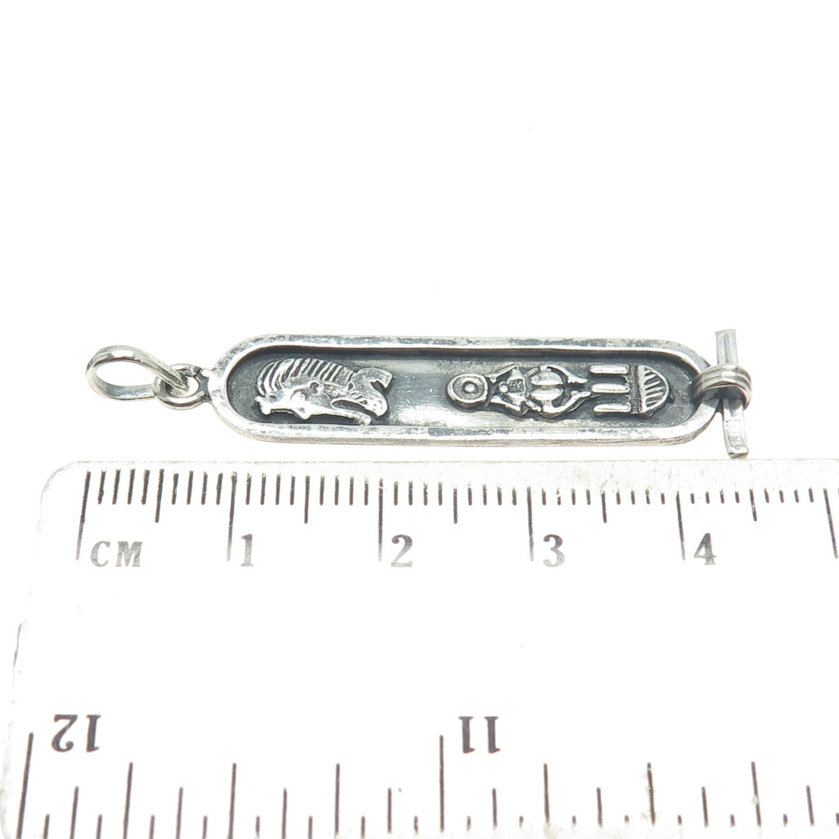 800 Silver Vintage Egypt Pharaoh Cartouche Pendant