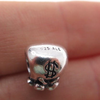 PANDORA 925 Sterling Silver Money Bag Slide Bead Charm