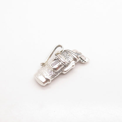 925 Sterling Silver Vintage Golf Clubs Slide Pendant