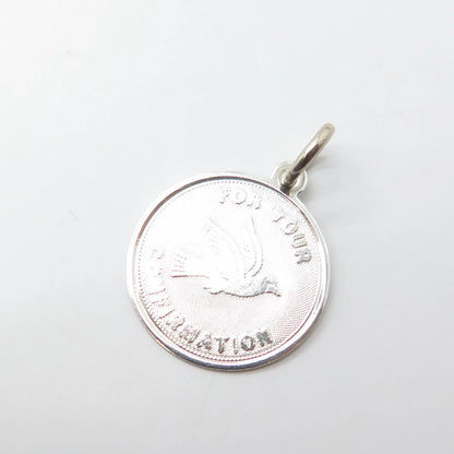 925 Sterling Silver Vintage "For Your Confirmation" Charm Pendant