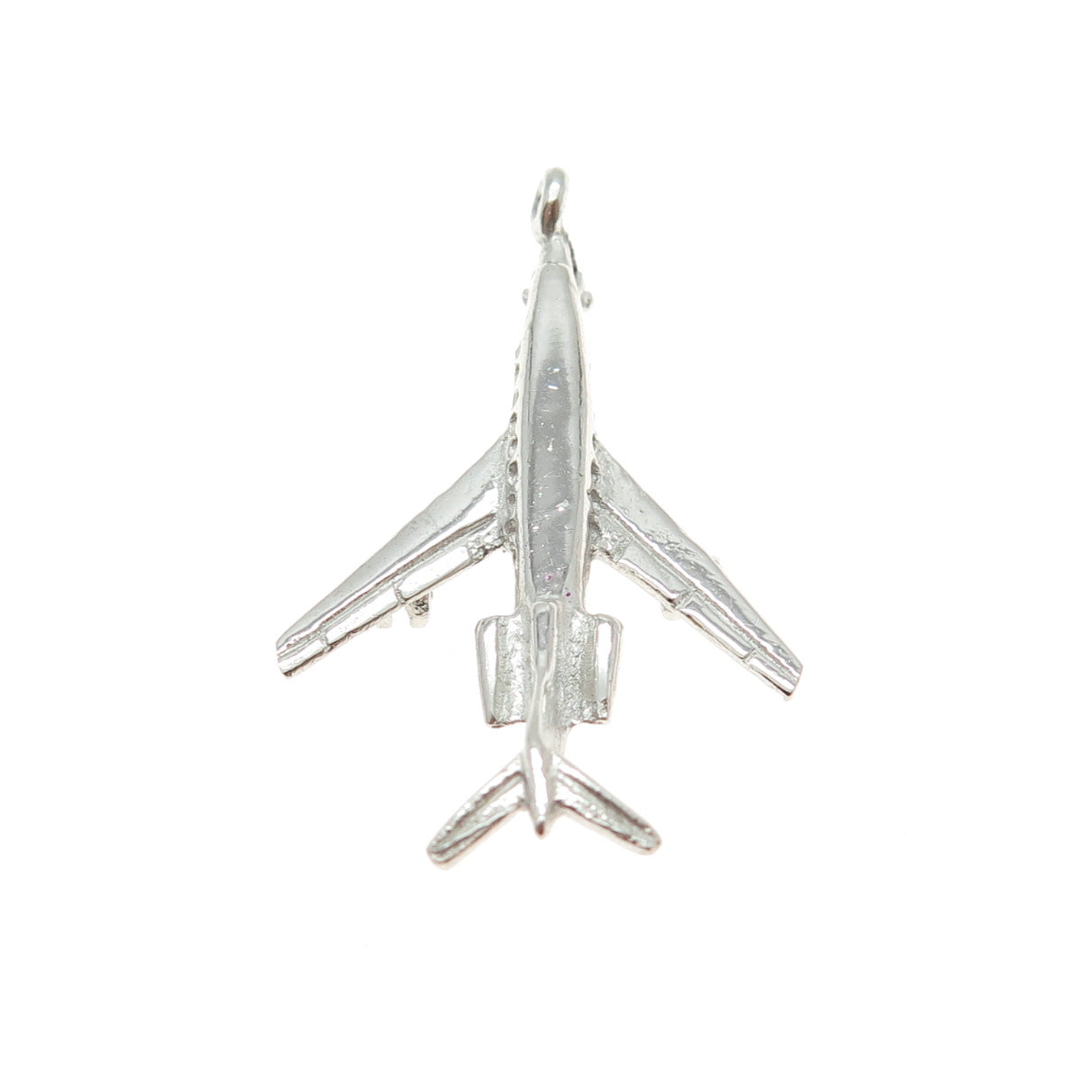 HAMILTON & HAMILTON 925 Sterling Silver Vintage Airplane 3D Pendant