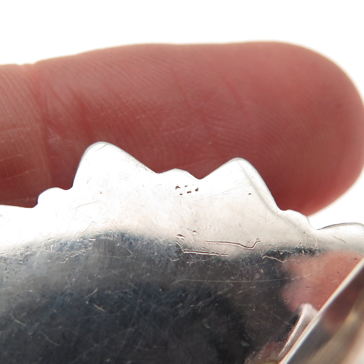 925 Sterling Silver Vintage Real Agate & Moonstone Statement Ring Size 7.25