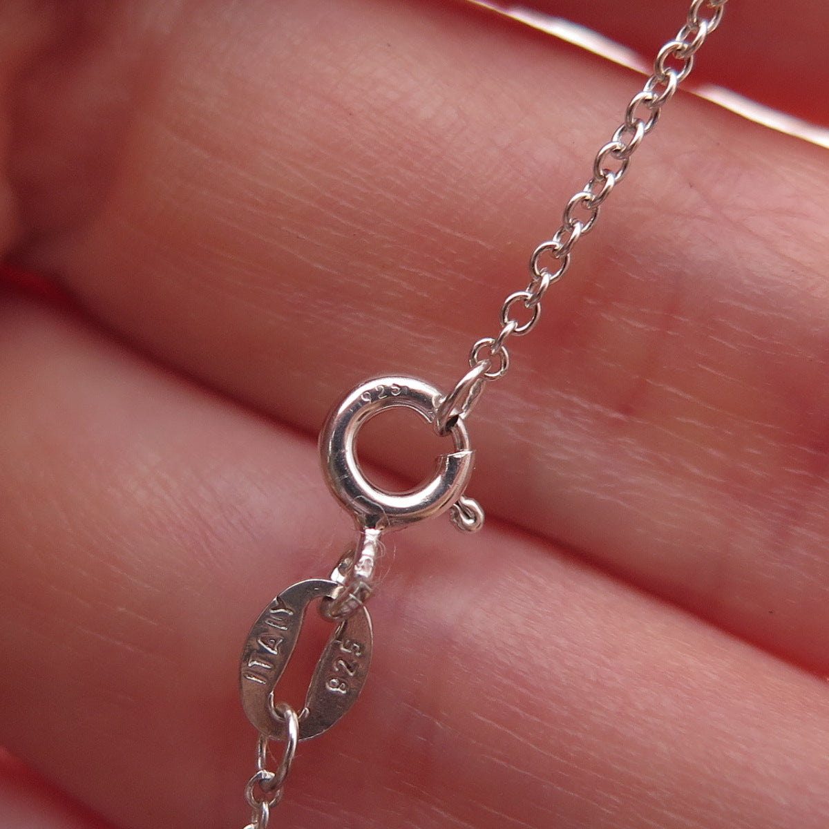 925 Sterling Silver Vintage Cross Cable Chain Necklace 18"