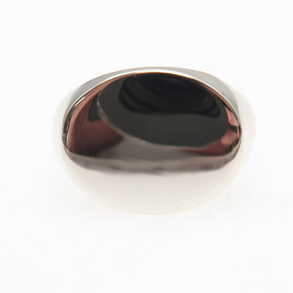 Avon 925 Sterling Silver Vintage Modernist Signet Ring Size 7