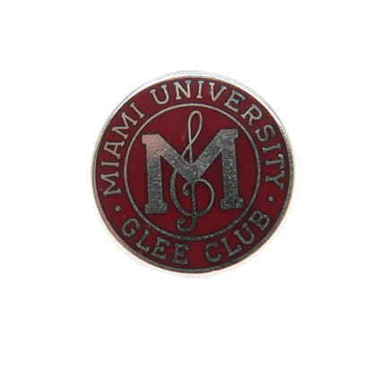 DIEGES & CLUST 925 Sterling Silver Vintage Enamel Miami University Glee Club Pin