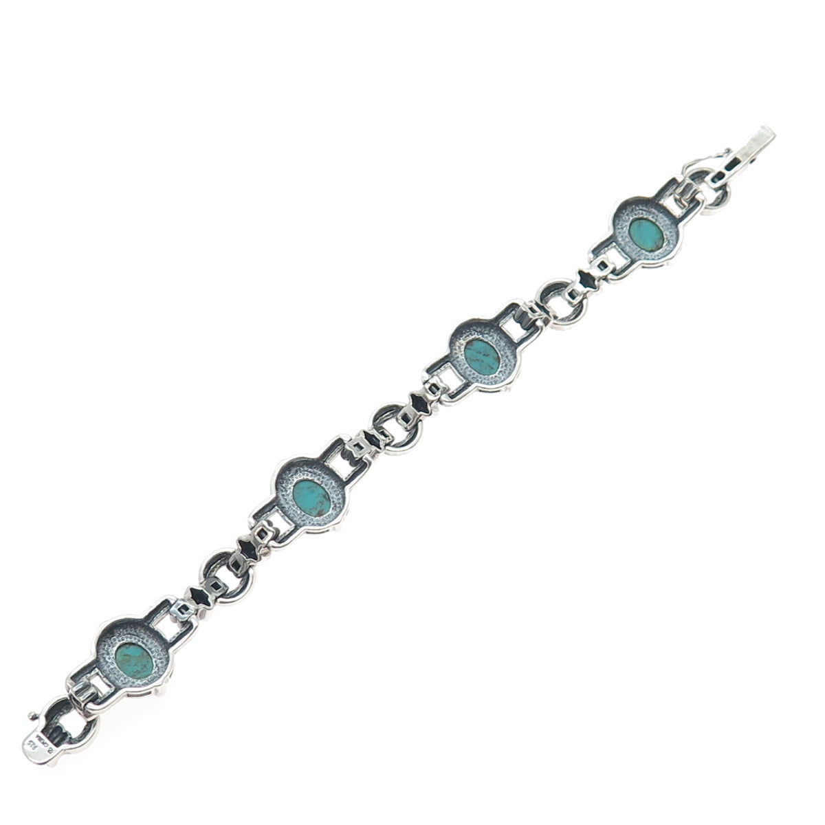 ROSS SIMONS 925 Sterling Silver Vintage Real Kingman Turquoise Bracelet 7.25"
