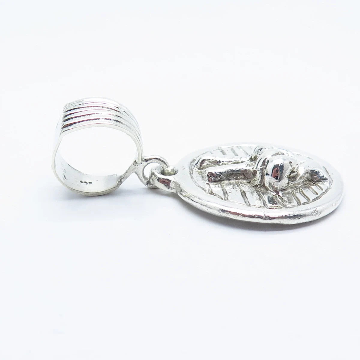 925 Sterling Silver Vintage Hand Peace Sign Pendant