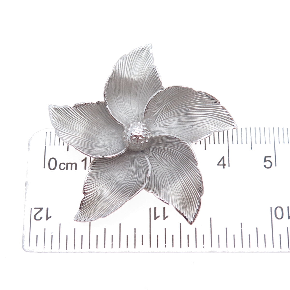 Binder Brothers 925 Sterling Silver Vintage Modernist Flower Pin Brooch