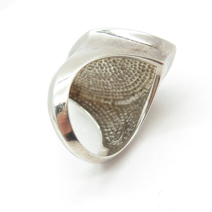 WHITNEY KELLY 925 Sterling Silver Vintage Real Marquise-Cut Druzy Ring Size 6