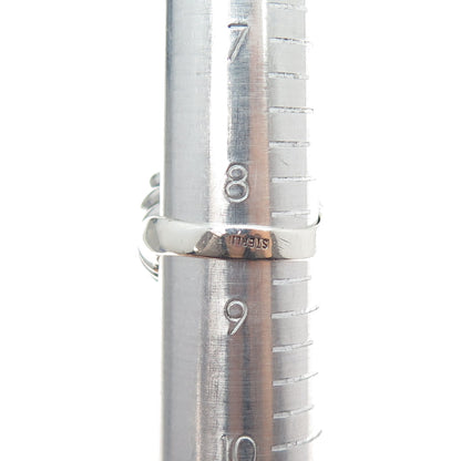 925 Sterling Silver Vintage Modernist Ribbed Dome Ring Size 8.5