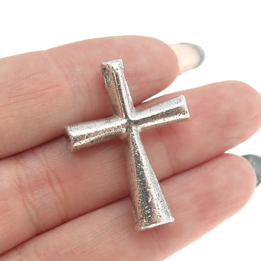 925 Sterling Silver Vintage Cross Slide Pendant