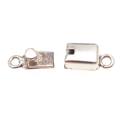 925 Sterling Silver Vintage Mexico Bracelet / Necklace Box Lock Clasp
