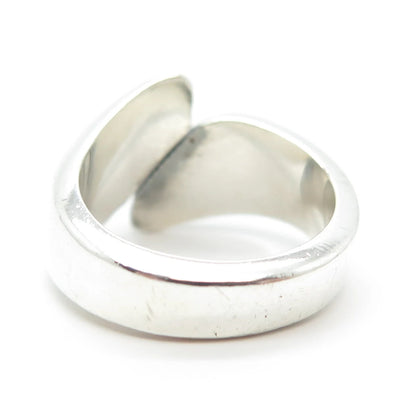 925 Sterling Silver Vintage Ribbed Ring Size 7.5