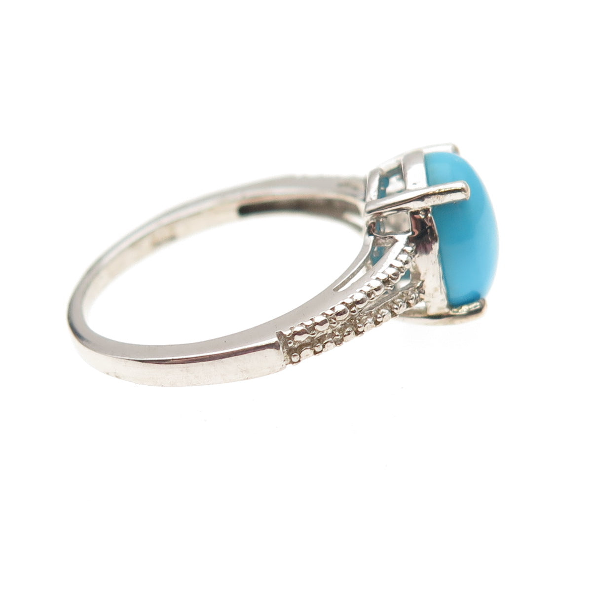 Chuck Clemency 925 Sterling Silver Real Sleeping Beauty Turquoise Ring Size 8