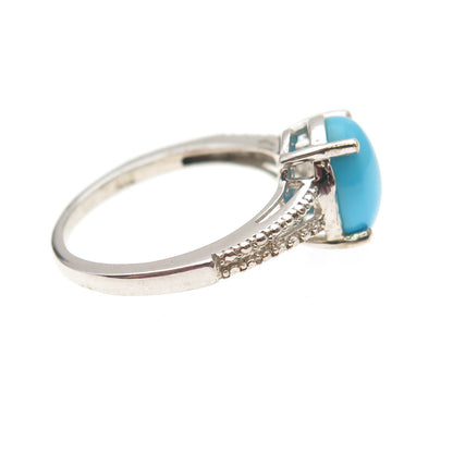 Chuck Clemency 925 Sterling Silver Real Sleeping Beauty Turquoise Ring Size 8