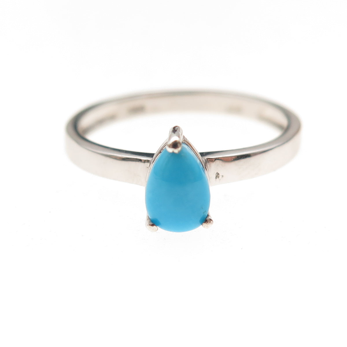 Chuck Clemency 925 Sterling Silver Real Sleeping Beauty Turquoise Ring Size 8.25