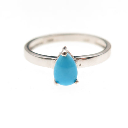 Chuck Clemency 925 Sterling Silver Real Sleeping Beauty Turquoise Ring Size 8.25