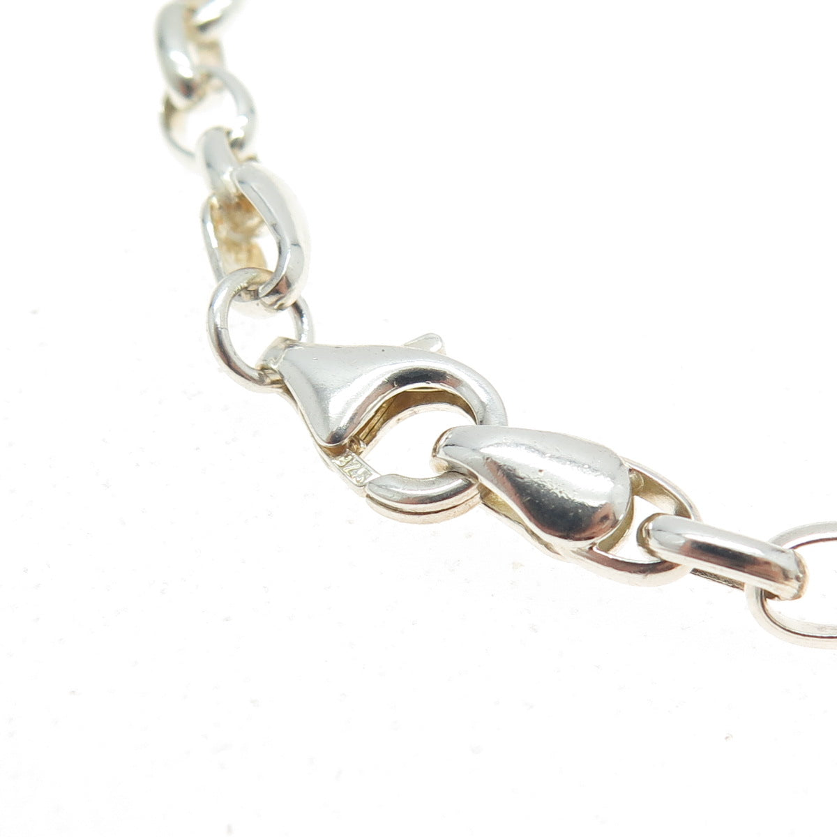 925 Sterling Silver Vintage Starfish Rolo Link Bracelet 6.75"