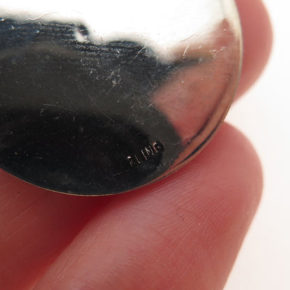 925 Sterling Silver Vintage Rhinestone Grand Mother Flower Charm Pendant