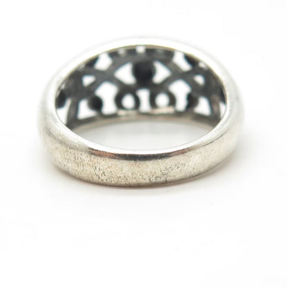925 Sterling Silver Vintage Celtic Love Knot Dome Ring Size 7.75