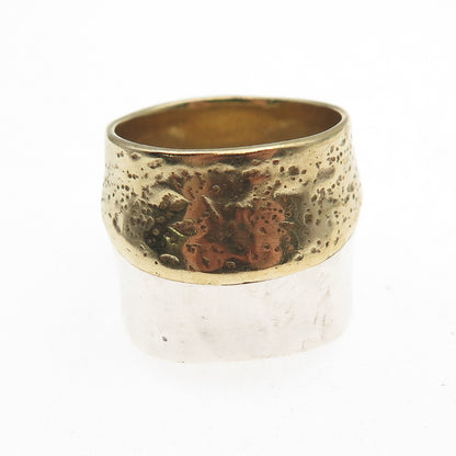 Silpada 925 Sterling Silver 2-Tone Vintage Rain / Shine Ring Size 10.5