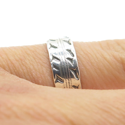 J.D. SCHLANG CO. 925 Sterling Silver Vintage Seagull Band Ring Size 5.25
