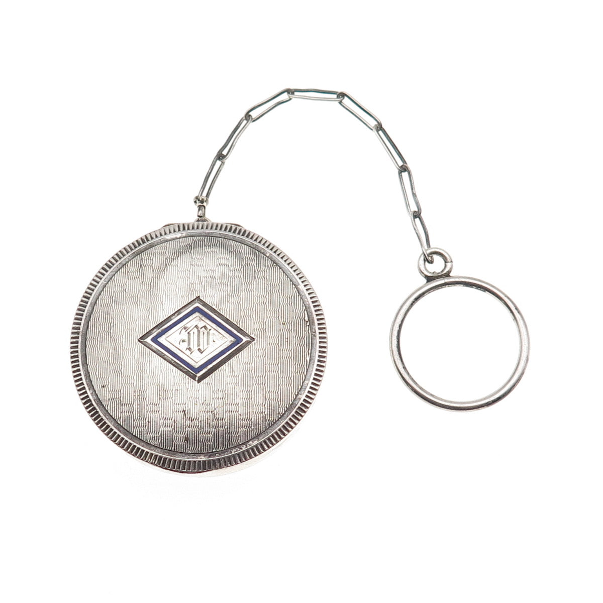 Elgin 925 Sterling Silver Antique Art Deco Chatelaine Fob Compact Case