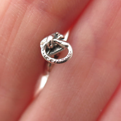 Wells 925 Sterling Silver Vintage Graduate Student Oxidized 3D Charm Pendant