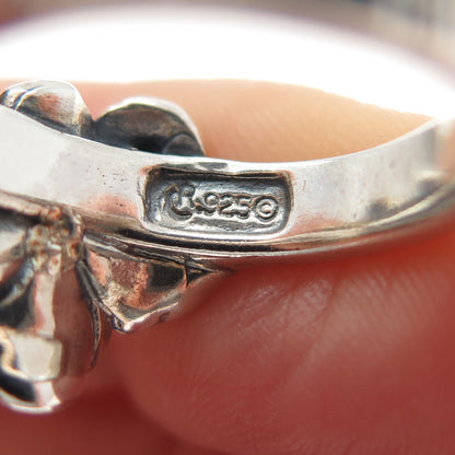 CAROLYN POLLACK FRITZ Sterling Vintage Real Multi-Gem Hummingbird Ring Size 6.25