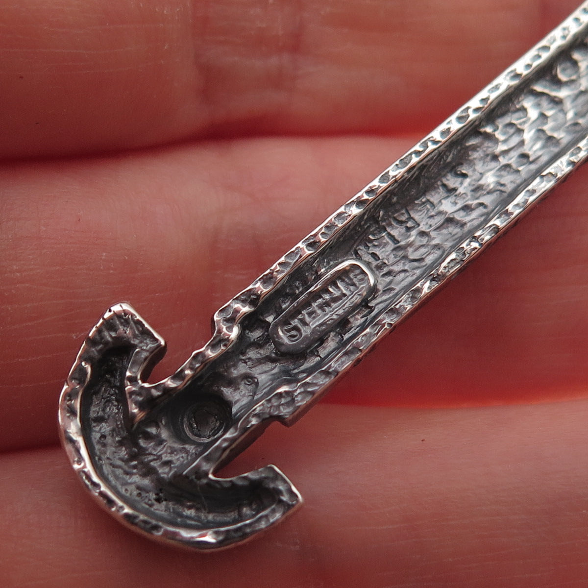 925 Sterling Silver Vintage Cross Large Oxidized Pendant