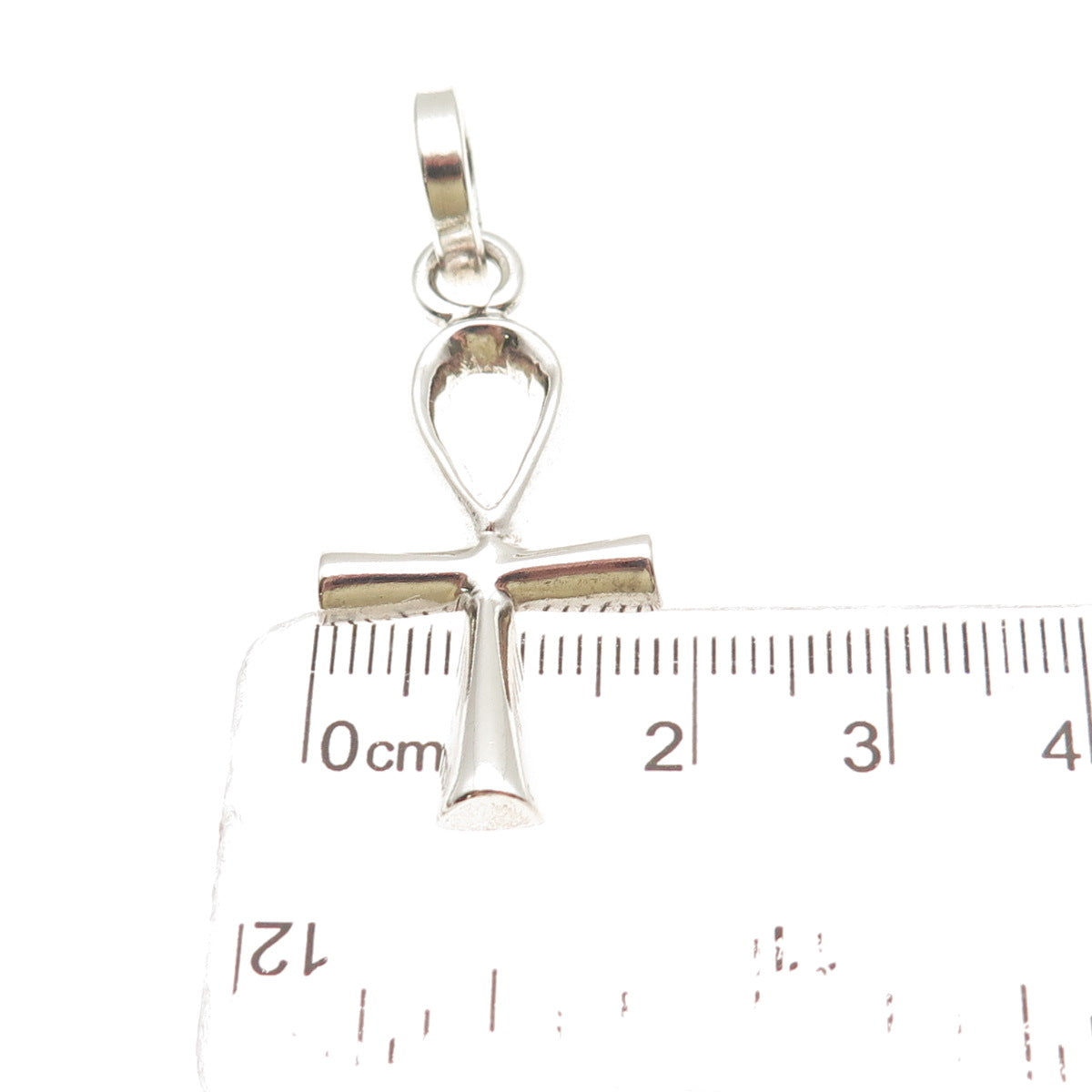 925 Sterling Silver Vintage Mexico Egyptian Ankh Charm Pendant