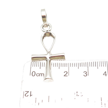 925 Sterling Silver Vintage Mexico Egyptian Ankh Charm Pendant